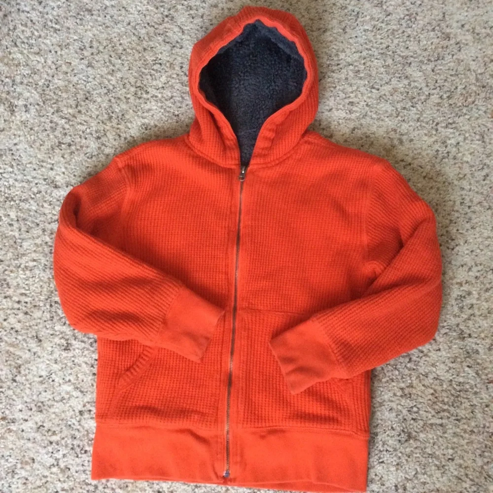Gap Youth Ultra Cozy Sherpa Fleece Lined Sweatshirt Hoodie Jacket Size 8